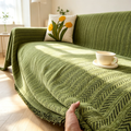 Herringbone Solid Color Sofa Throw