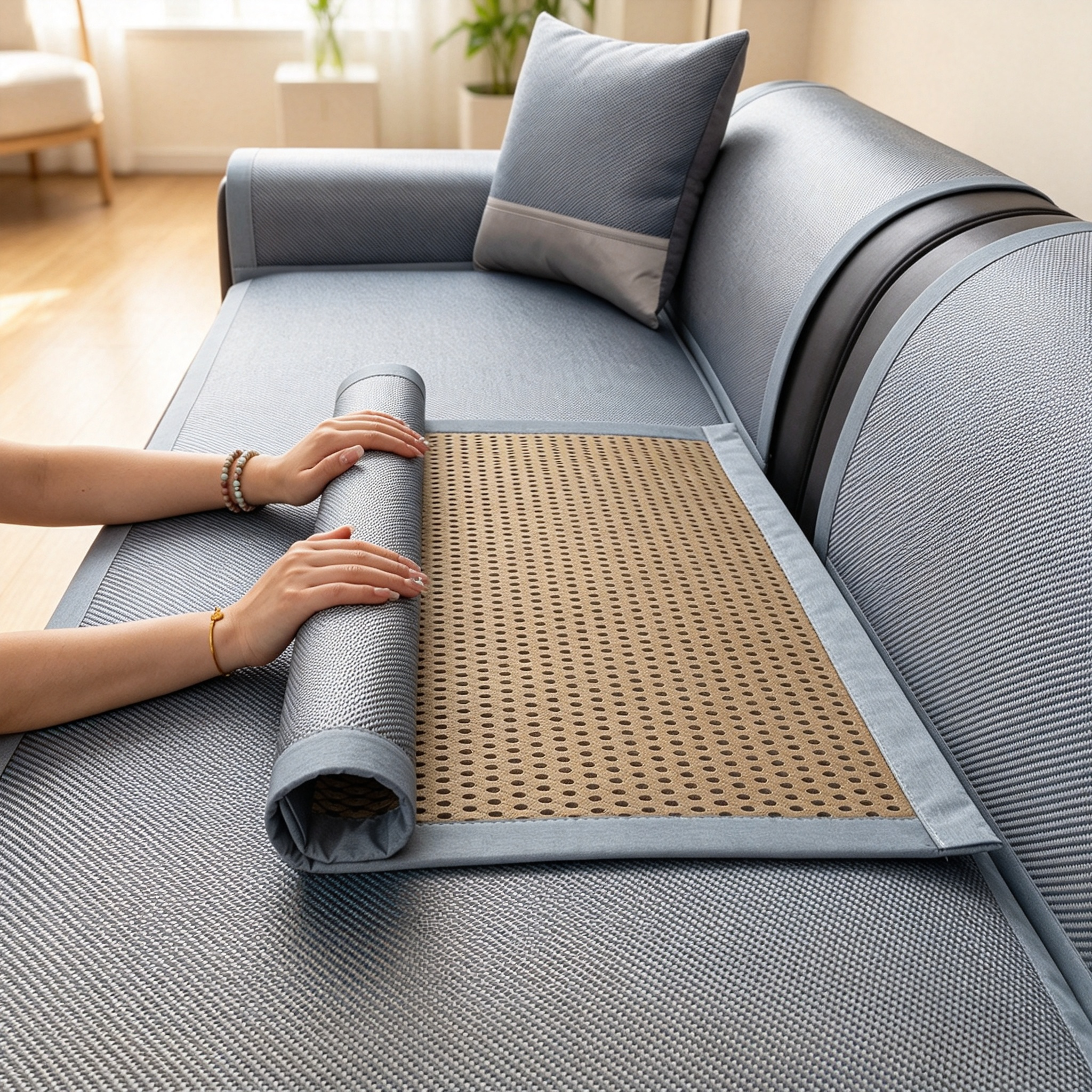 Summer Rattan Cooling Sofa Mat