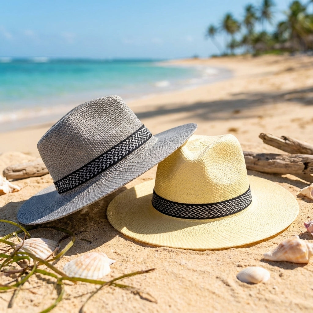 Vintage British Panama Woven Fedora Hat